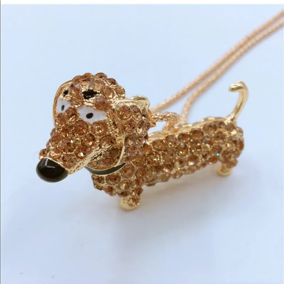 Necklace Dachshund Dog Betsey Johnson 28inches - Picture 3 of 5